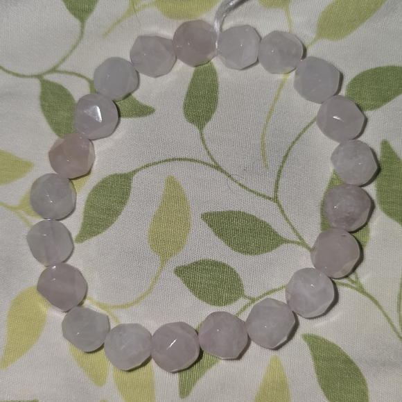 10mm Pink Quartz Bracelet - Picture 7 of 10